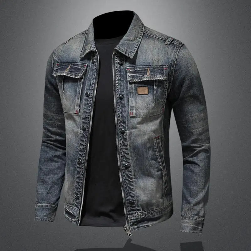 Faded Denim Jacket for Men