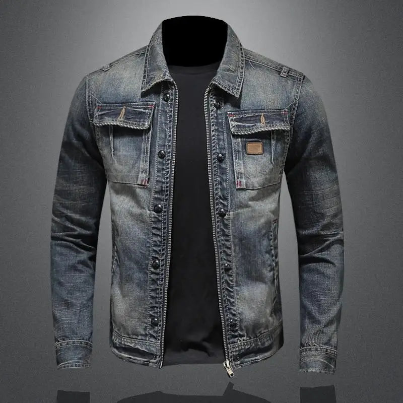 Faded Denim Jacket for Men