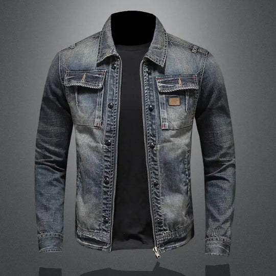 Faded Denim Jacket for Men