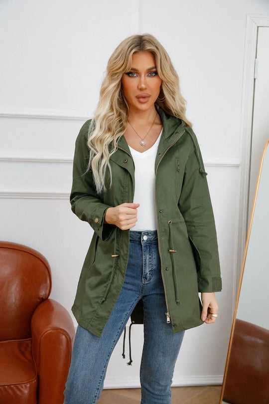 Women's Lightweight Hooded Zip-Up Jacket