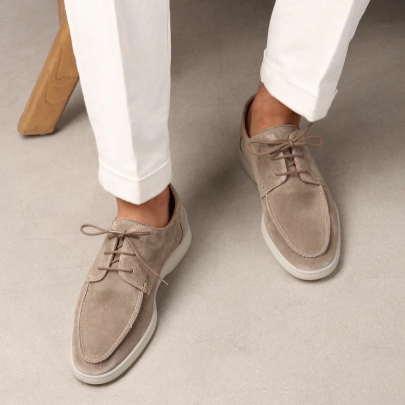Lace-Up Loafers Men – Textured Upper & Rubber Outsole