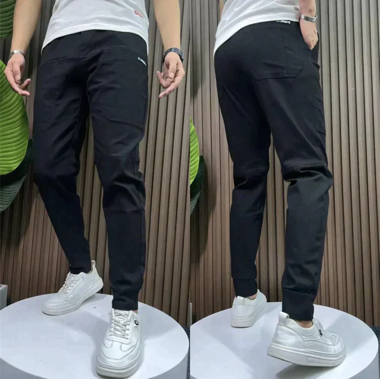 Slim-Fit Cargo Trousers Men – Structured Seams & Multi-Pocket Design