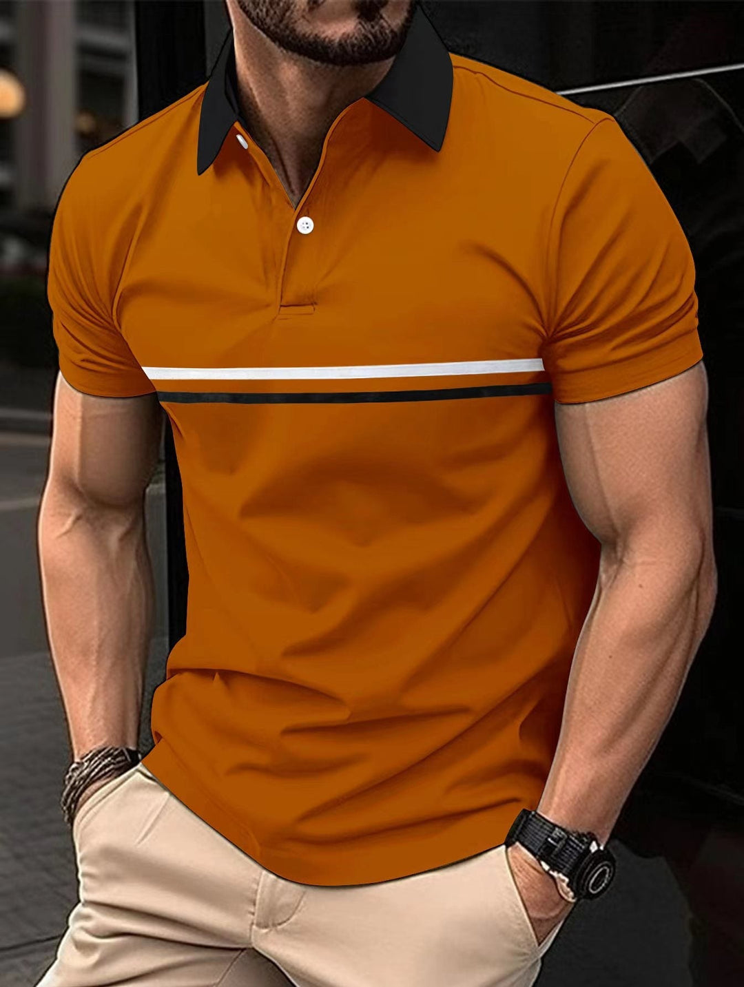 Colour Block Short Sleeve T-Shirt for Men