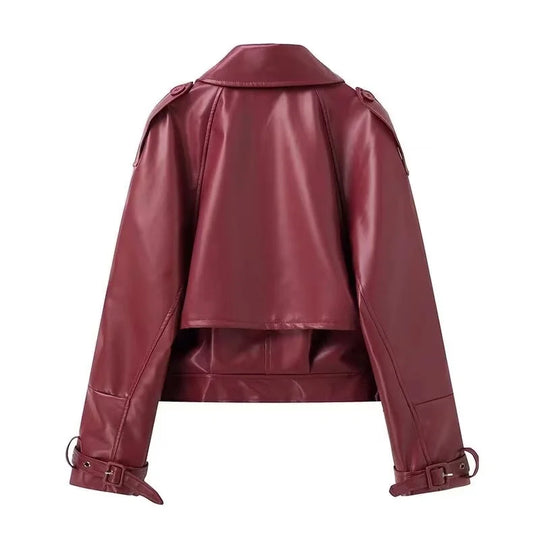 Burgundy Oversized Jacket for Women