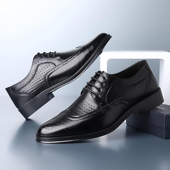 Wingtip Lace-Up Dress Shoes for Men