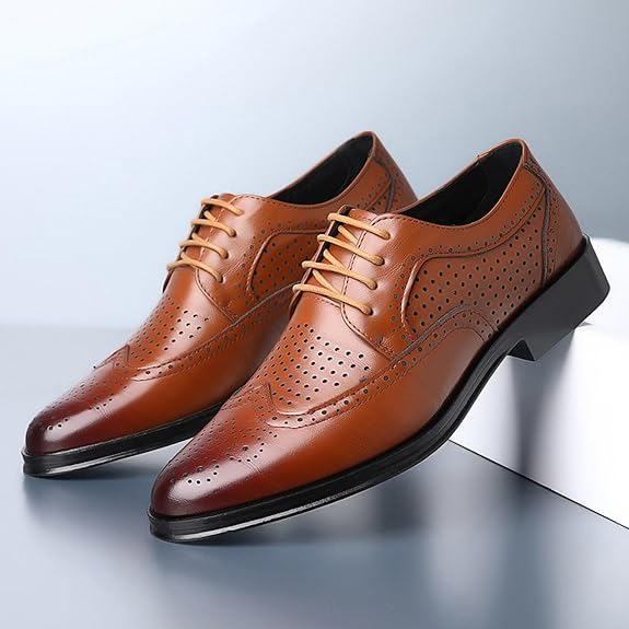 Wingtip Lace-Up Dress Shoes for Men