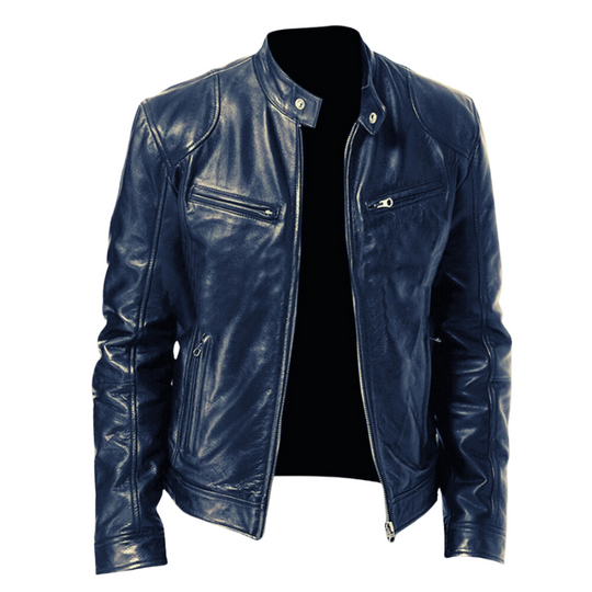 Slim-Cut Jacket with Textured Outer and Side Tabs for Men