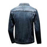Jacket for Men – Faded Wash & Structured Surface
