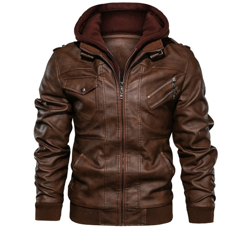 Slim Fit Jacket with Zip Pockets for Men