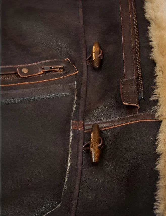 Bondino | B-7 Leather Jacket with Sheepskin - Luxury & Warmth