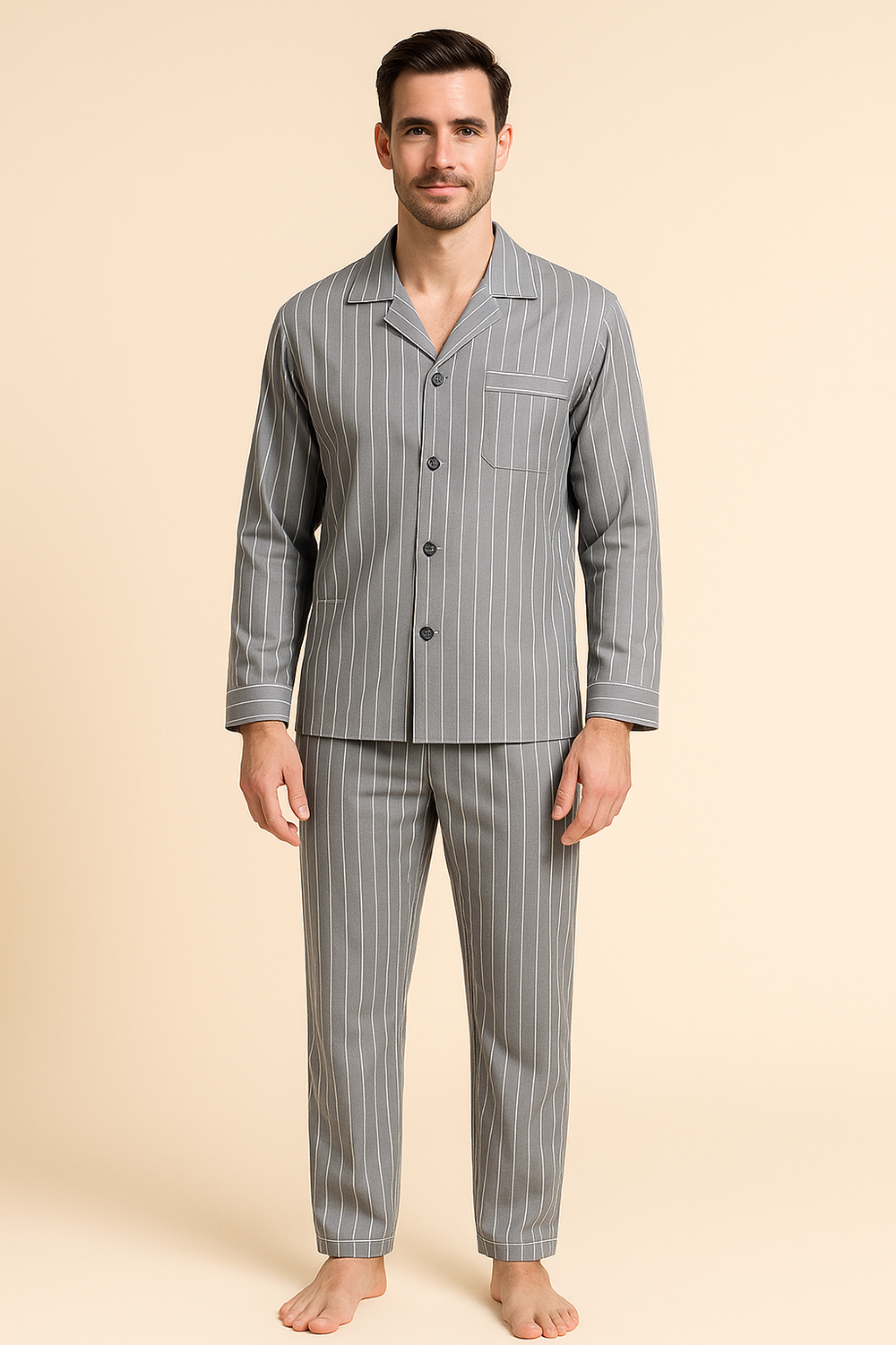 Men's Striped Long Sleeve Pyjama Set