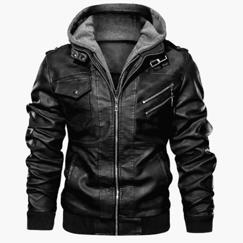 Slim Fit Jacket with Zip Pockets for Men