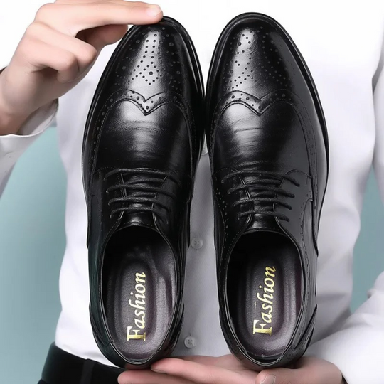 Hanzere | Brogue Calf Leather Men's Suit Shoes