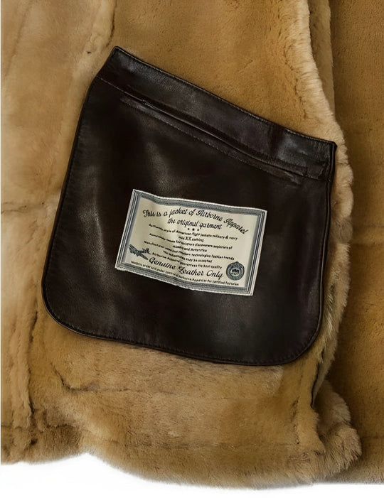 Bondino | B-7 Leather Jacket with Sheepskin - Luxury & Warmth