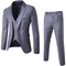 3-Piece Formal Suit with Notch Lapel for Men