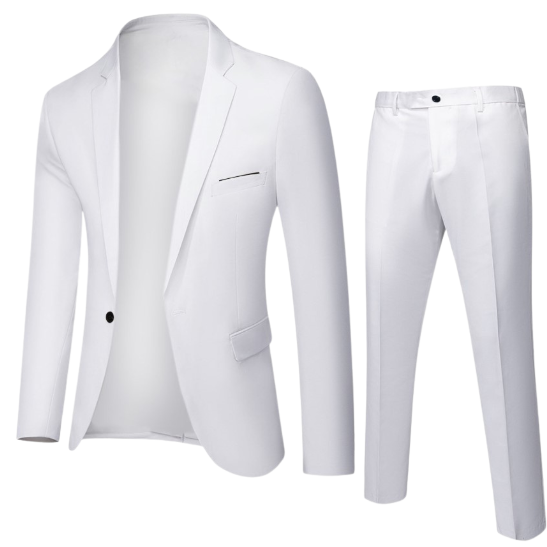 3-Piece Formal Suit with Notch Lapel for Men