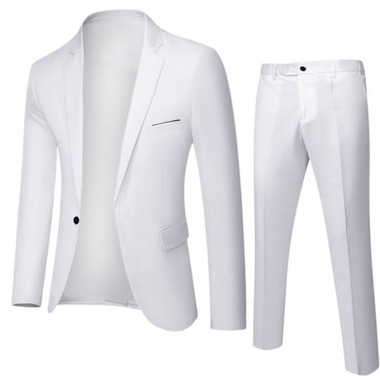 3-Piece Formal Suit with Notch Lapel for Men