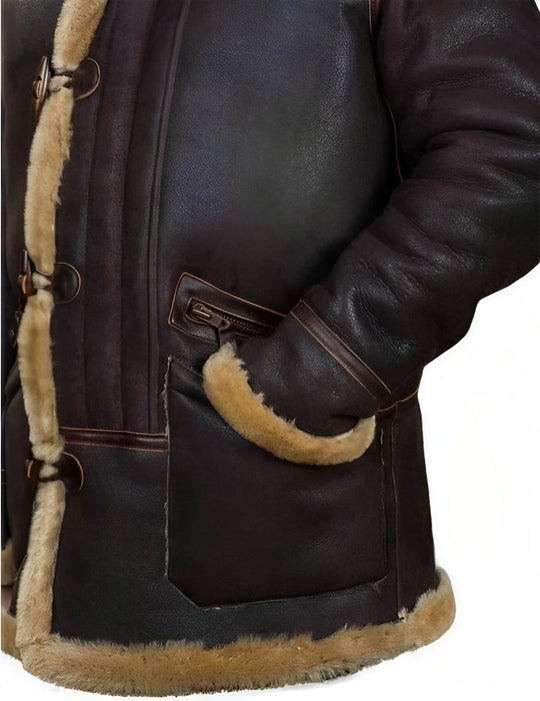 Bondino | B-7 Leather Jacket with Sheepskin - Luxury & Warmth