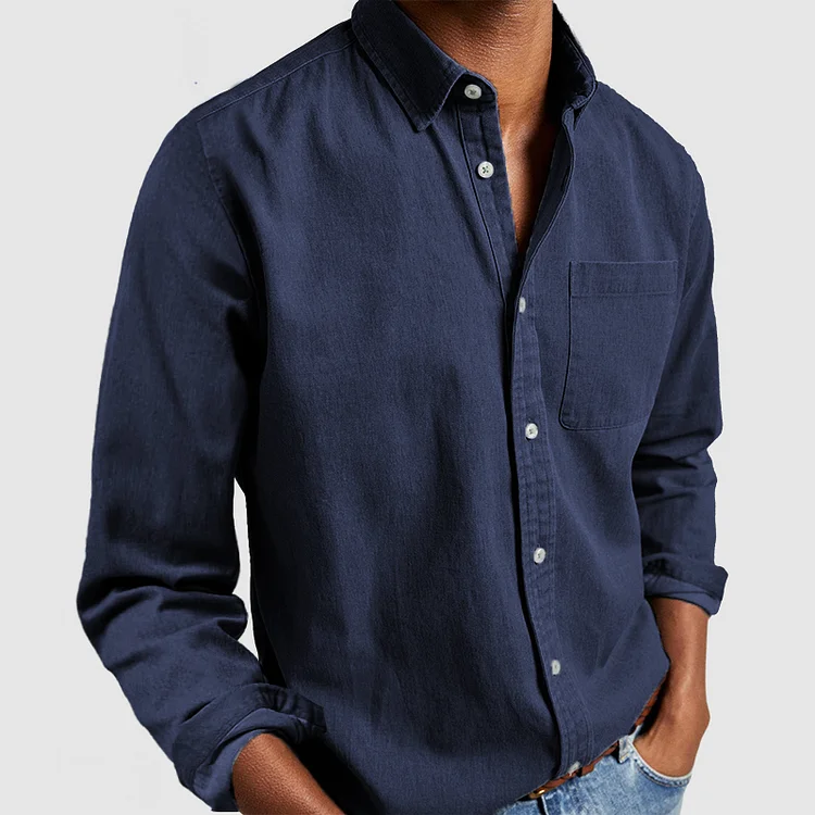 Long Sleeve Shirt for Men – Refined Surface & Thin Structure