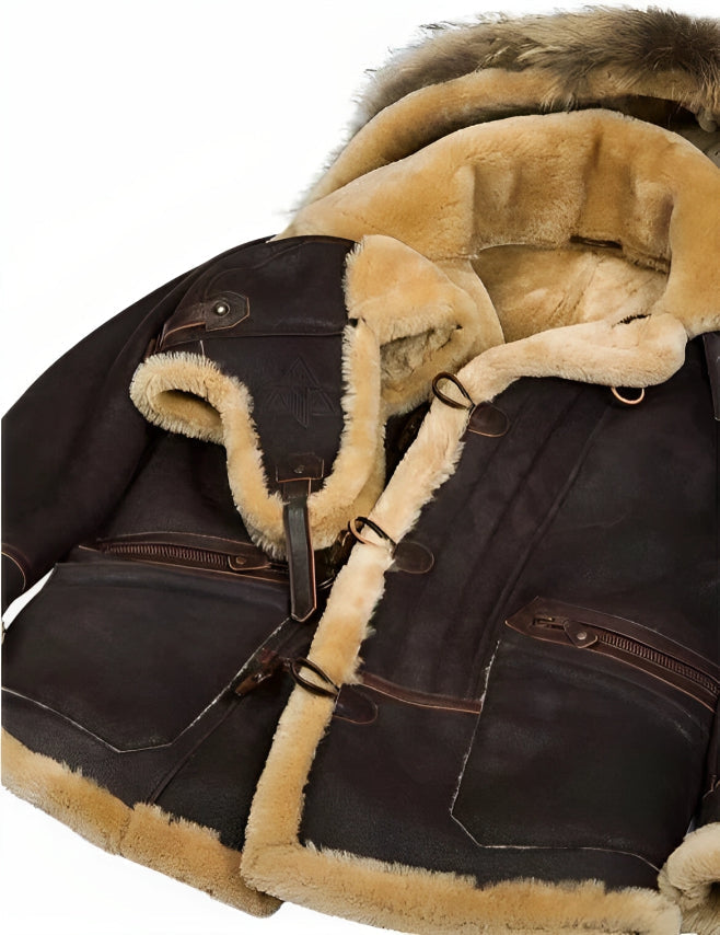 Bondino | B-7 Leather Jacket with Sheepskin - Luxury & Warmth