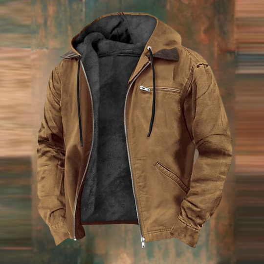 Men's Loose-Fit Cord Jacket | Outerwear with Button Placket
