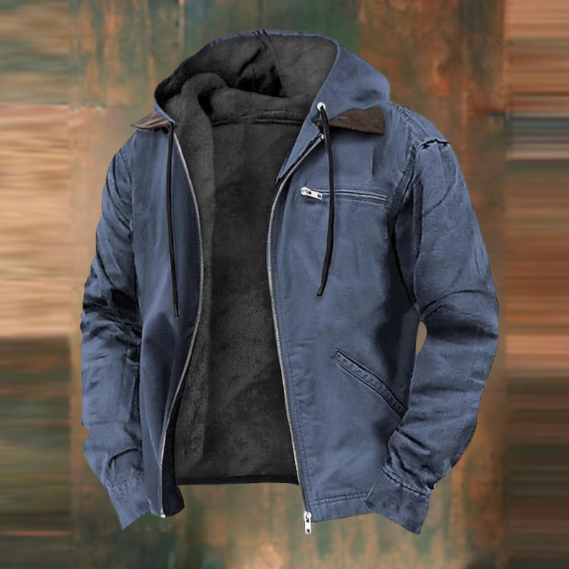 Men's Loose-Fit Cord Jacket | Outerwear with Button Placket