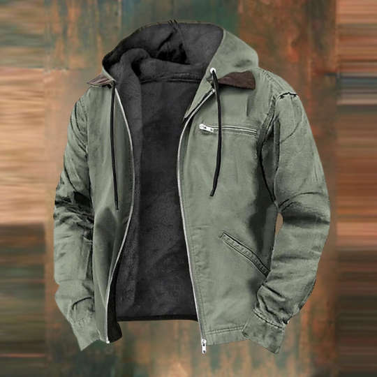 Men's Loose-Fit Cord Jacket | Outerwear with Button Placket