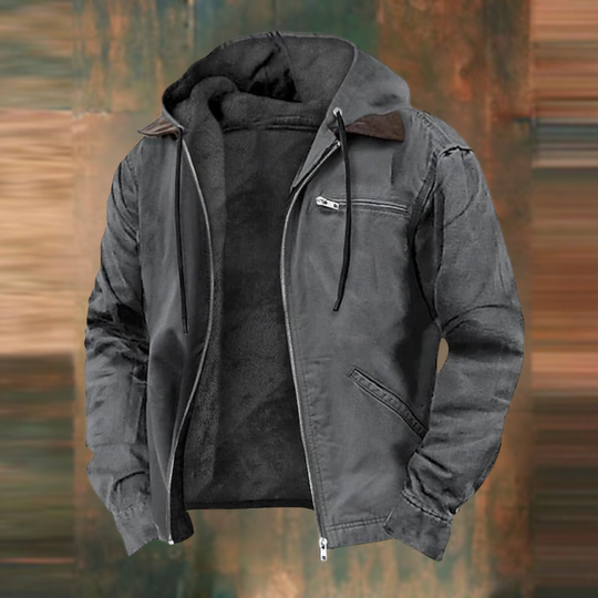 Men's Loose-Fit Cord Jacket | Outerwear with Button Placket