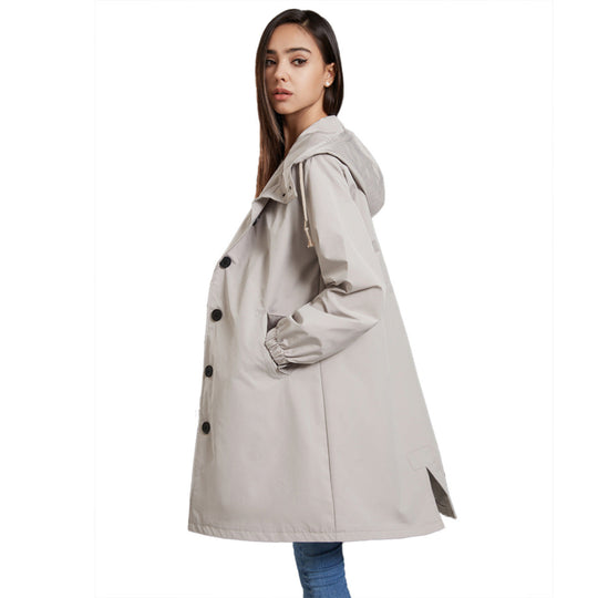 Long Trenchcoat with Hood for Women