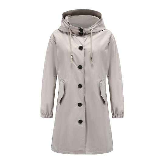 Long Trenchcoat with Hood for Women