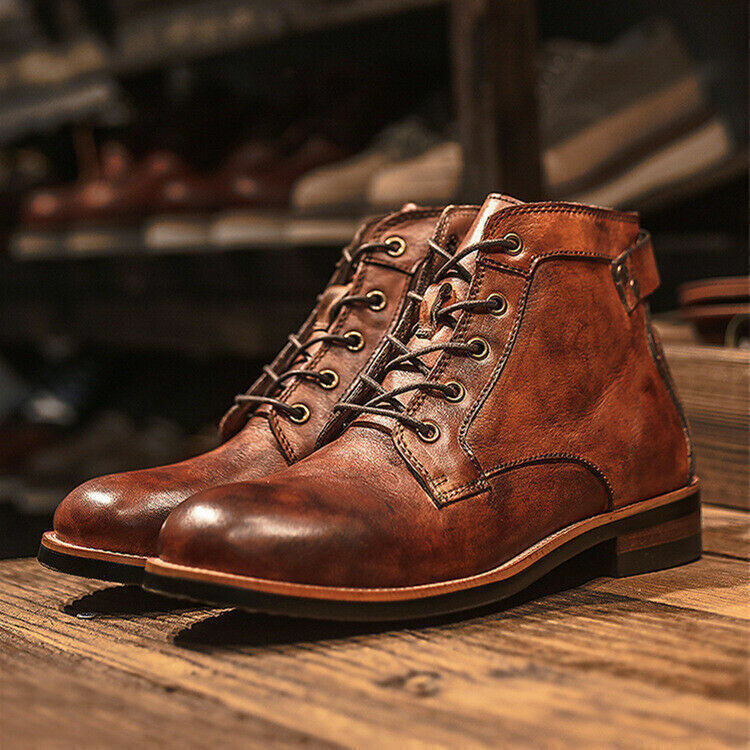 Ankle Leather Boots for Men