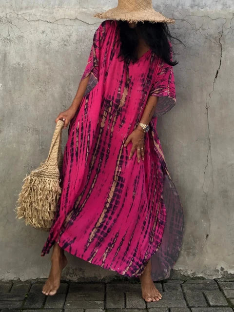 Boho Maxi Dress Women – Loose Fit & Wide Sleeves