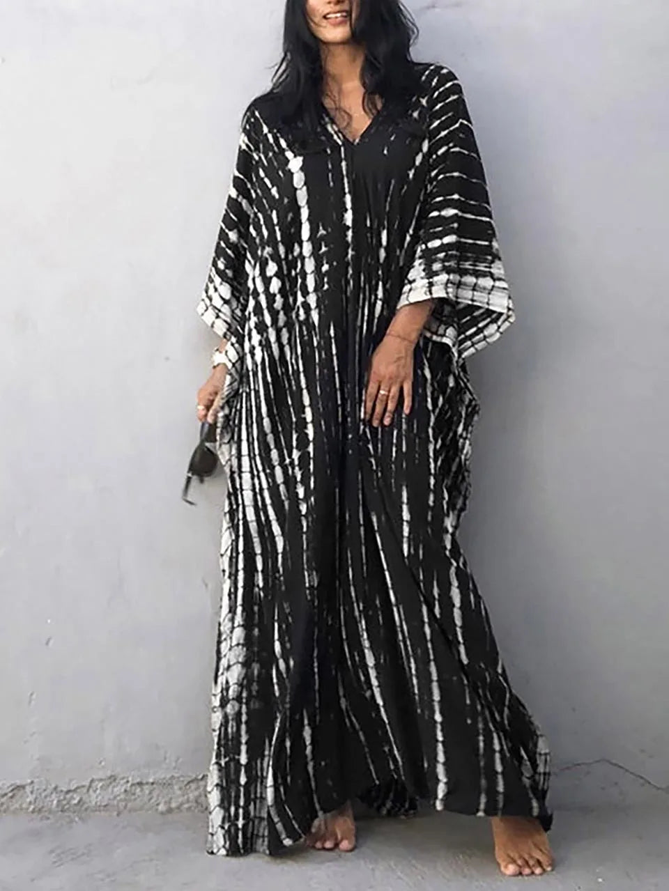 Boho Maxi Dress Women – Loose Fit & Wide Sleeves