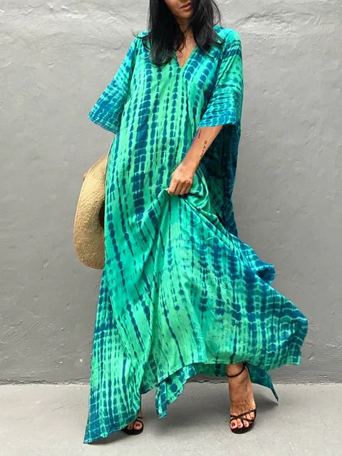 Boho Maxi Dress Women – Loose Fit & Wide Sleeves