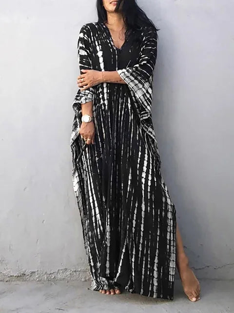 Boho Maxi Dress Women – Loose Fit & Wide Sleeves