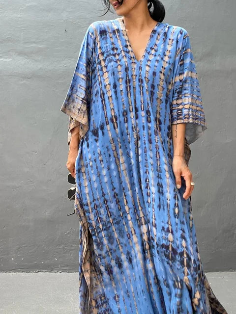 Boho Maxi Dress Women – Loose Fit & Wide Sleeves