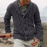 Warm Cardigan with Buttons for Men