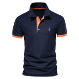 Tricou polo cu nasturi și guler pentru bărbați