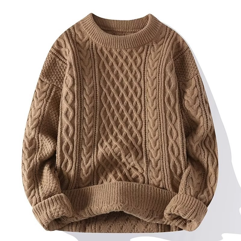 Cable Knit Wool Sweater for Women
