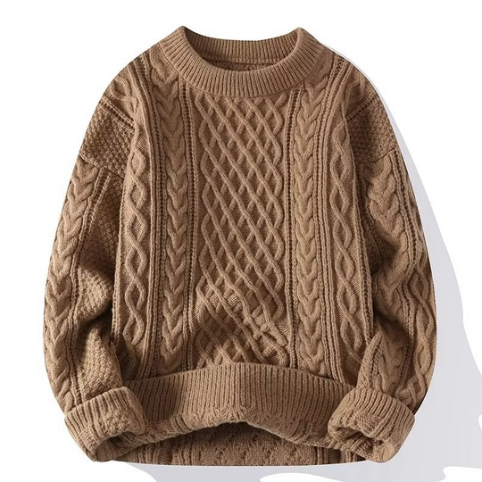 Cable Knit Wool Sweater for Women