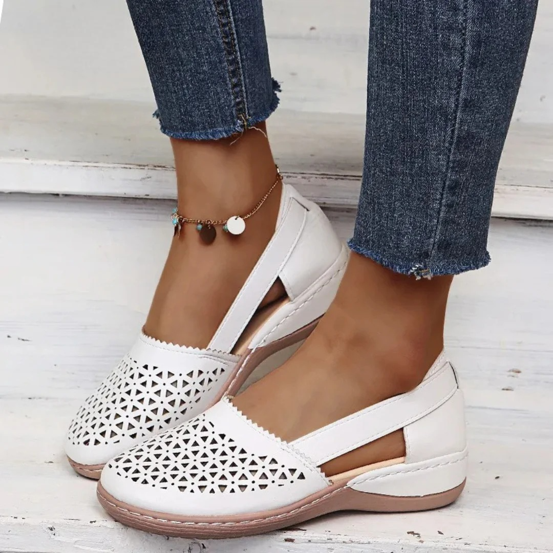 Casual Slingback Shoes Women – Cut-Out Upper & Closed Round Toe