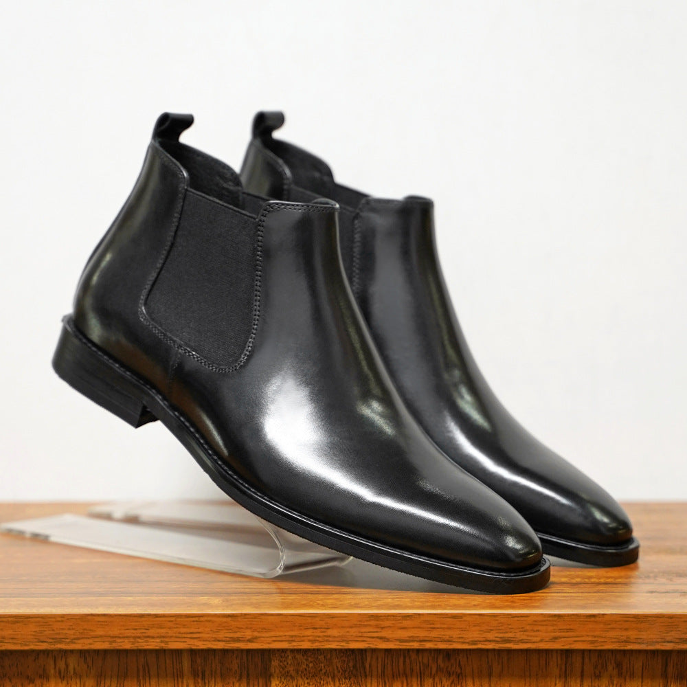 Chelsea Boots Men – Elastic Side Panels & Sleek Almond Toe