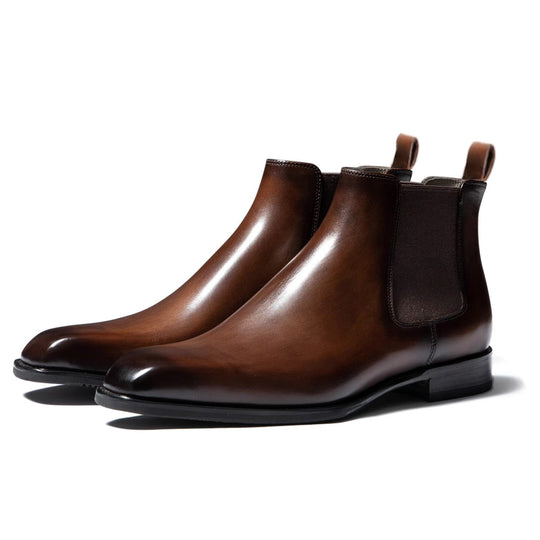 Chelsea Boots Men – Elastic Side Panels & Sleek Almond Toe