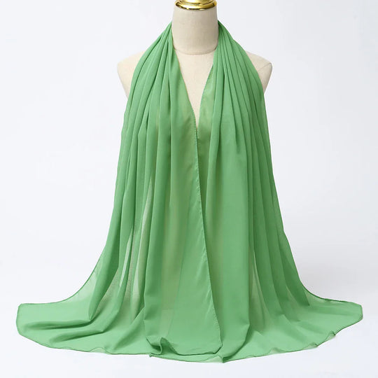 Chiffon Hijab Scarf with Sheer Finish for Women