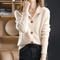 Classic Lapel Knit Cardigan for Women