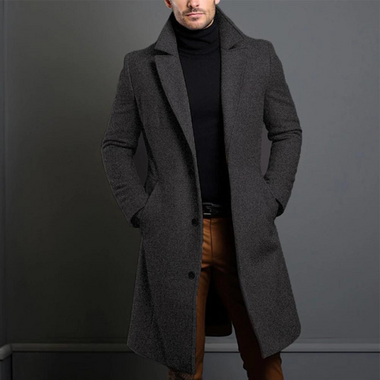Classic Long Winter Coat for Men