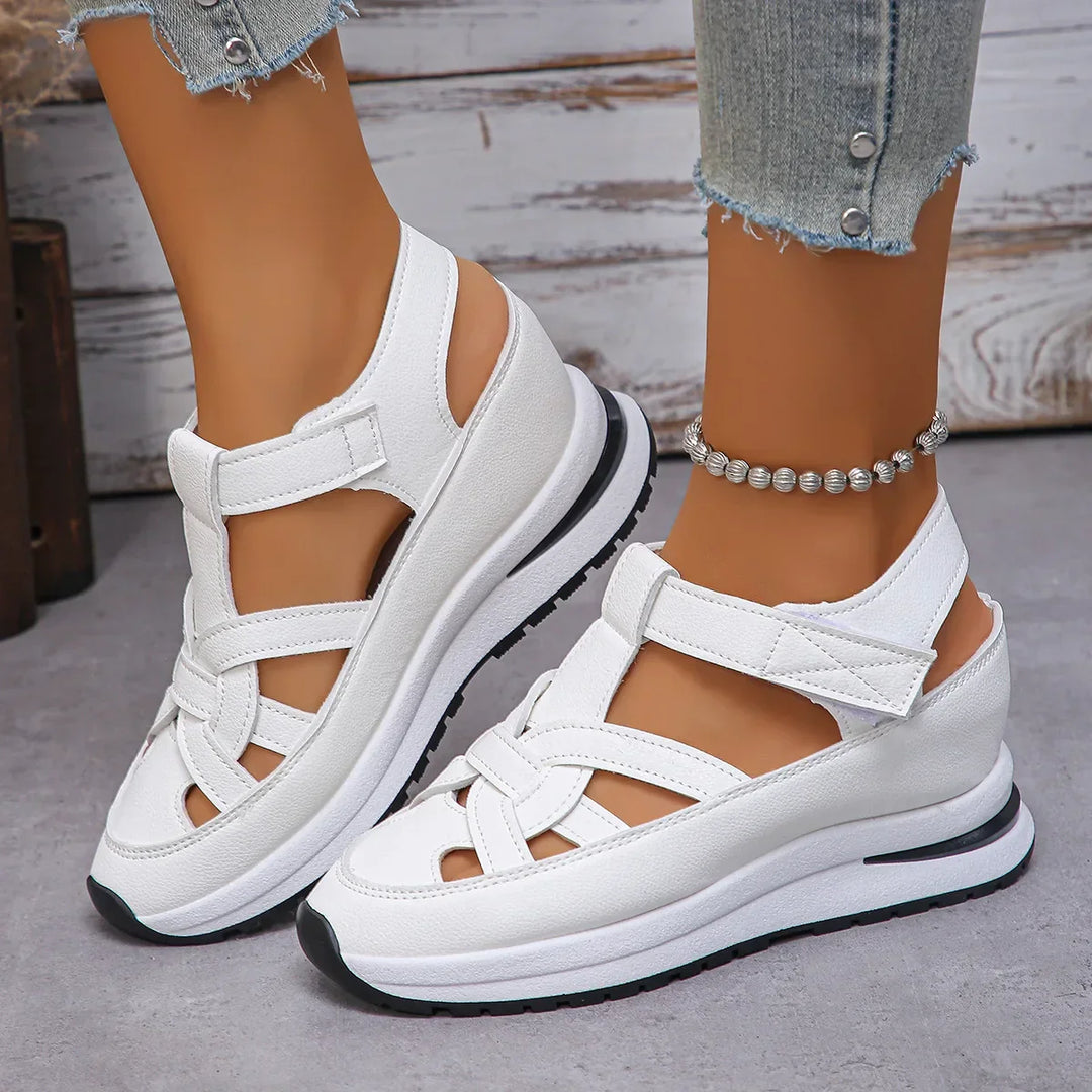 Closed-Toe Summer Sandals Women - Raised Sole & Side Openings