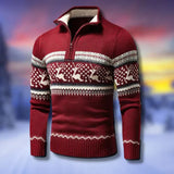 Fair Isle Half-Zip Sweater for Men - Image 1