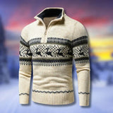 Fair Isle Half-Zip Sweater for Men - Image 3