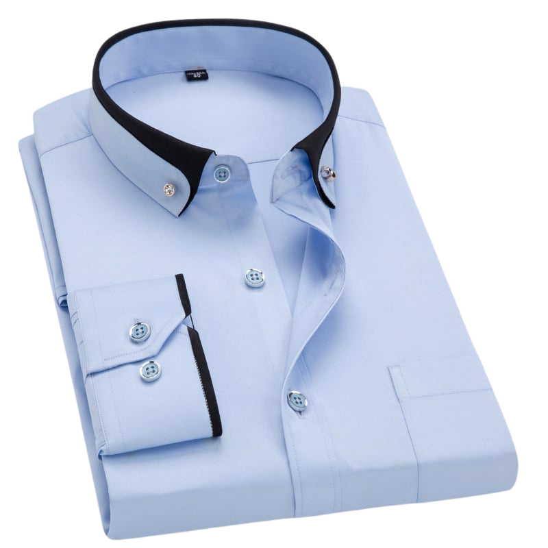 Contrast Collar Shirt for Men